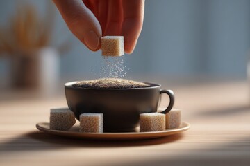 Refusing sugar for healthy eating habits