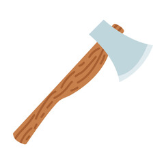 Flat axe vector illustration. Vector metal axe
