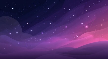 Abstract night sky landscape
