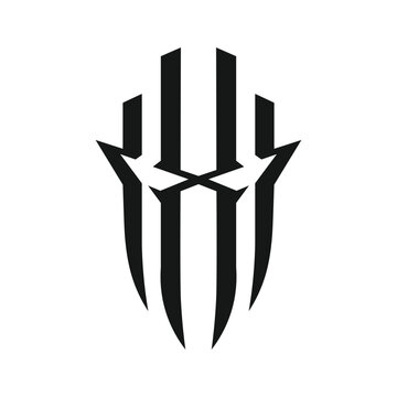 Cyborg robot head, Mech head, vector illustration logo symbol isolated template