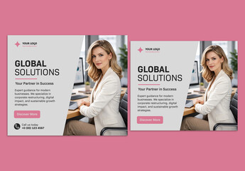Digital Business Coaching Banner Layout Set