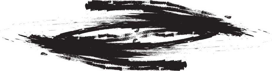 Fototapeta premium Abstract black brush strokes on white background design texture. Vector grunge brush strokes texture rough black scratches for wallpaper, paint splatter template, dirt banner, watercolor design.