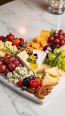 Heart-Shaped Cheese Platter Gourmet Style