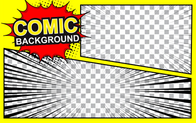 Blank collage grid template for manga comic storyboard layout panels, blank page frames for comic books, photo collages, posters