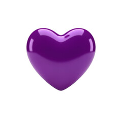 Fototapeta premium Vibrant purple heart icon isolated on transparent background isolated on transparent background