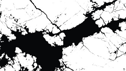 Obraz premium Black and white abstract texture with cracked and grungy effects on surface artistic background