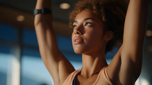 A fitness enthusiast timing workouts based on circadian rhythm data to maximize performance and recovery. cinematic color correction, natural uneven lighting yet gentle backlight, soft rich