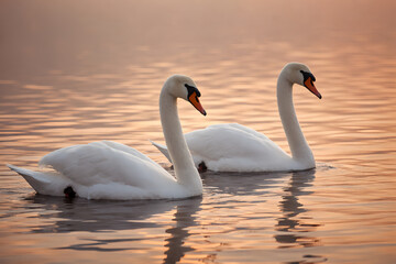 swans on the lake
