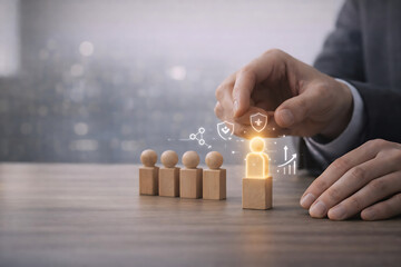 Employee Talent Selection and Secure Workforce Growth Concept