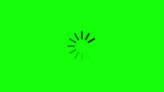 Circular loading indicator buffering progress feedback. Waiting progress interface feedback. Circular line loader icon animation loop. Spinning waiting icon animation processing request status.