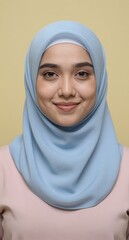 Smiling Muslim Woman in Hijab Portrait of Faith and Beauty