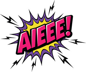 Expressive sound effect illustration