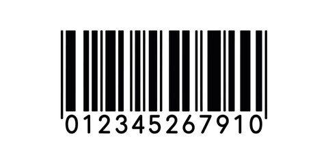 Black and white barcode isolated on white background