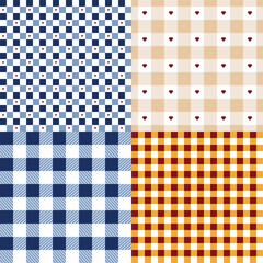Abstract checkered pattern set. Factory textiles.