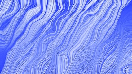 Abstract background with flowing blue and white wavy lines creating a liquid marble texture effect.
