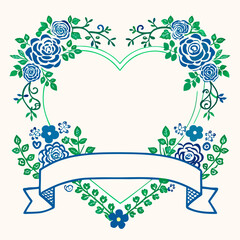 set of floral elements