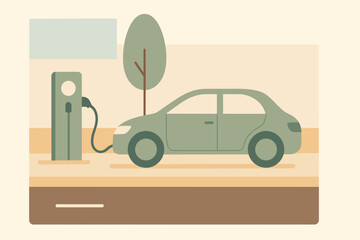 Electric sage blue sky vector eco no icon charging sand typography green