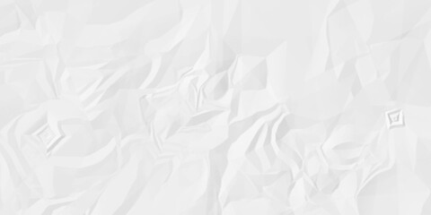 Obraz premium Abstract White wave crumpled paper texture. panorama white paper texture background. Old paper background ripple soft white pattern rough crumple. Crushed and creased soft paper.