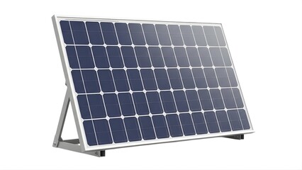 A solar panel standing alone on a transparent background