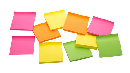 Fototapeta premium Colorful Sticky Notes on White Background