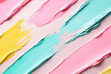 Soft and dreamy pastel brush strokes create vibrant and artistic background, evoking sense of creativity and calm