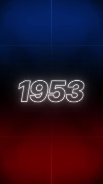 1953 Text Retro Style vertical