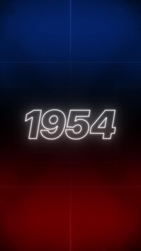 1954 Text Retro Style vertical