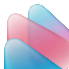 Abstract gradient shapes isolated on transparent background