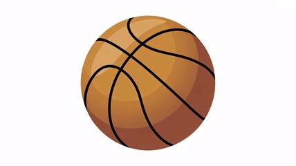 Obraz premium Vibrant basketball in motion with sleek lines
