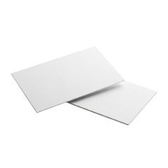 Modern white card design isolated on transparent background