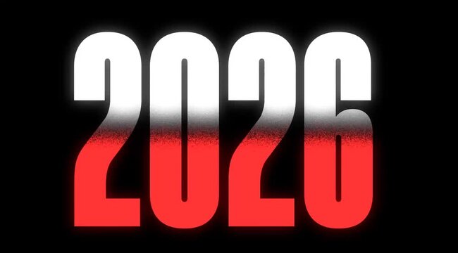 2026 new year text animation