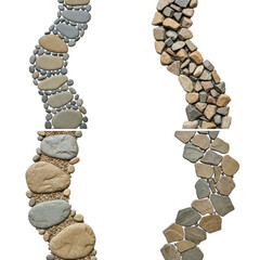 Stone spiral design isolated on transparent background
