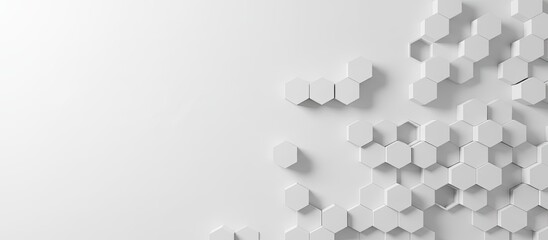 Modern white hexagonal pattern on a sleek background