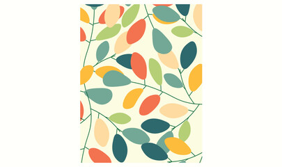 Seamless colorful leave's fabric pattern background design.