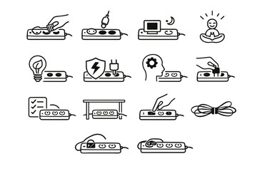 Simple improvement tidy unused reduction icon vector efficiency action icons cue power
