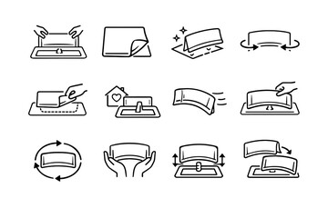 Install logic minimalist guard adaptable option temporary use vector sink icon arrows