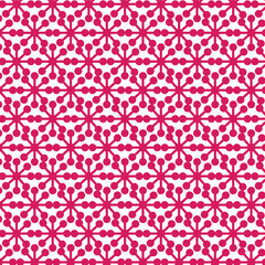 Fototapeta premium Geometric snowflake pattern in vibrant pink