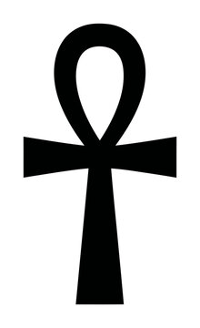 Ankh Cross Silhouette Vector Illustration
