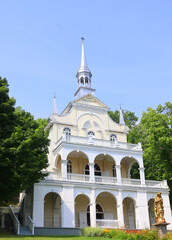 BEAUPRE QUEBEC CANADA 08 03 2024: The &ldquo;Scala Santa&rdquo; is the staircase that Jesus ascended to Pilate praetorium. It is therefore a precious reminder of the Passion.