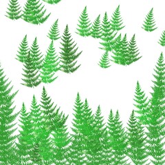 christmas trees seamless pattern
