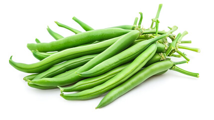 Green beans isolated on a white background