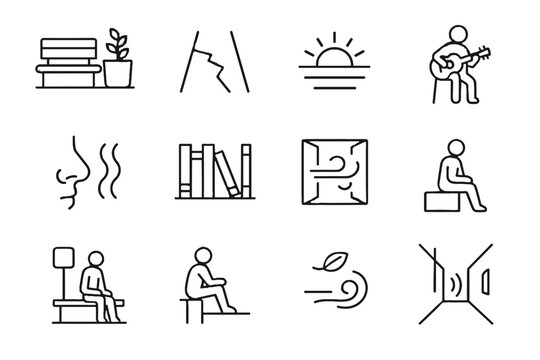 Late icons icon mindfulness reflect urban vector calm aisle leaf crack low