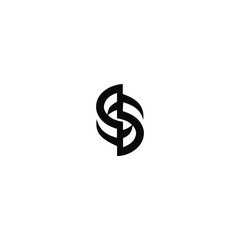 Geometric interlocking SS letter logo design. Modern abstract monogram for luxury branding, fashion identity, and creative agency. Professional double S initial icon