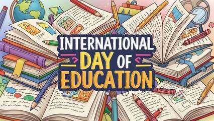 Obraz premium A Celebration of Knowledge: International Day of Education