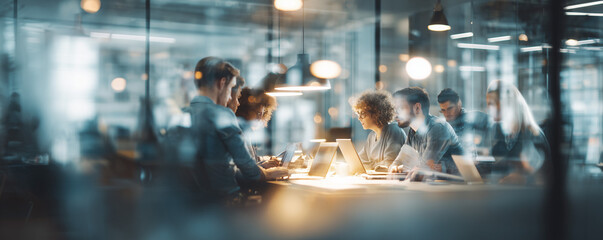 Obraz premium Professional Office Teamwork for Marketing and Corporate Use