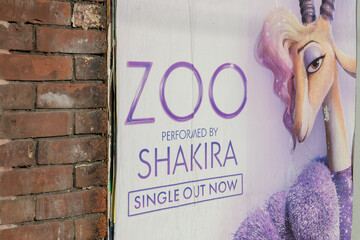 Naklejka premium animation film and music poster featuring Gazelle (Shakira) and song 