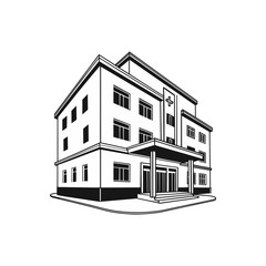 Medical Hospital Building vector 