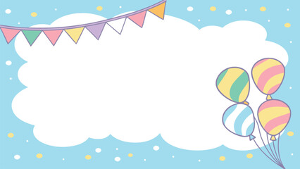Children Birthday Party Celebration Banner background Vector Illustration 