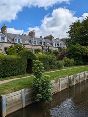Scottish River With Mansions