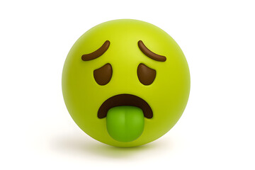 Disgusted Emoji Expressing Dislike, Sorrow and Heartbreak